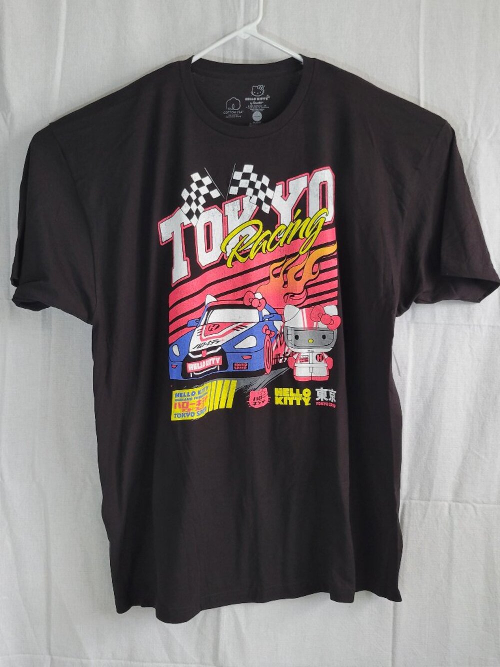 NWT Hello Kitty Tokyo Racing T-Shirt Black Graphic Tee Sanrio Tokyo Speed 3XL